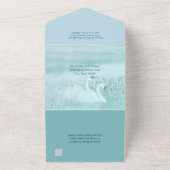 野生のスワン　結婚誓約を更新 オールインワン招待状 (外側)