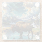 野生のセレニティ – バッファロー ガラスコースター (裏面)