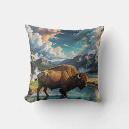 野生のセレニティ – バッファロー クッション
