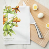 野生のタイガーリリー キッチンタオル (四つ折り)