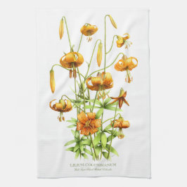 野生のタイガーリリー キッチンタオル