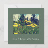 野生のタンポポの花クリスチャン結婚ズ 招待状 (裏面)