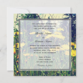 野生のタンポポの花クリスチャン結婚ズ 招待状