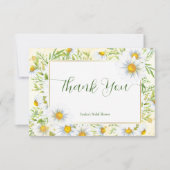 野生のダリアの花 春 夏 ウェディングシャワーパーティー サンキューカード (正面)