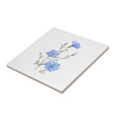 野生のチコリー花植物水彩画 タイル (側面)