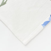 野生のチコリー花植物水彩画 フリースブランケット (角)