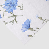 野生のチコリー花植物水彩画 薄葉紙 (詳細)