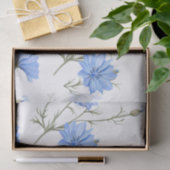 野生のチコリー花植物水彩画 薄葉紙 (ギフト)