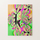 野生のデイジーのフラクタルの芸術 ジグソーパズル (縦)