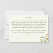 野生のデイジーの花 春 夏 ウェディングシャワーのお祝い サンキューカード (裏面)