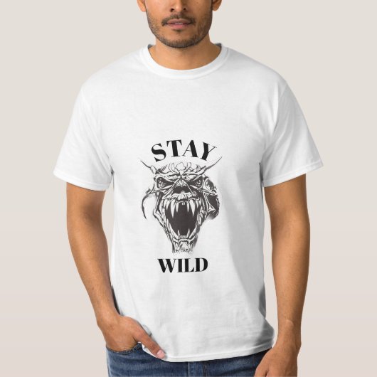 野生のデーモンスカルTシャツ Tシャツ (正面)