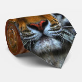 野生のトラの芸術のタイ ネクタイ (ロール)