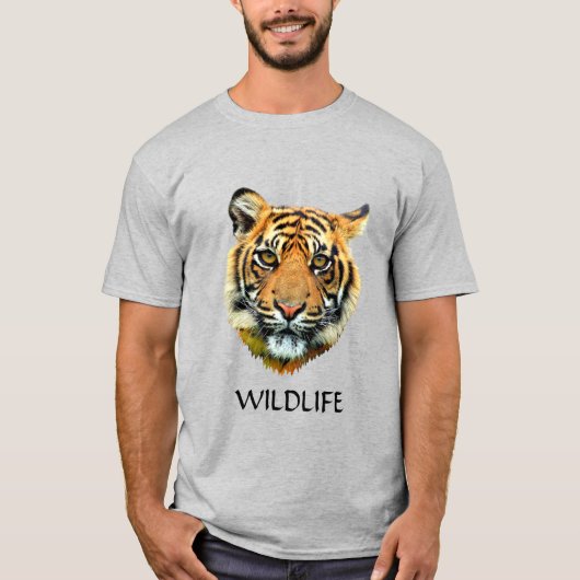 野生のトラの顔Tシャツ Tシャツ (正面)