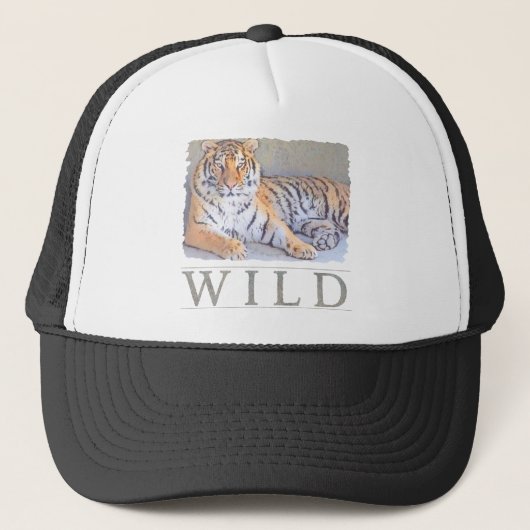 野生のトラのTシャツ キャップ (正面)
