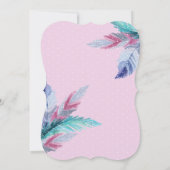 野生のトライバルのウイスカラーのユニコーン 招待状 (裏面)