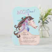 野生のトライバルのウイスカラーのユニコーン 招待状 (スタンド正面)