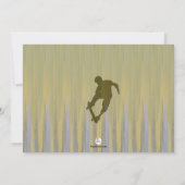 野生のトリックの写真のスケートボードの招待状 招待状 (裏面)