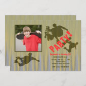 野生のトリックの写真のスケートボードの招待状 招待状 (正面/裏面)