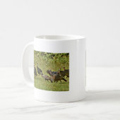 野生のトルコ、カモフラージカラー コーヒーマグカップ (正面左)