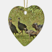 野生のトルコ、カモフラージカラー セラミックオーナメント (左)