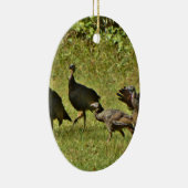 野生のトルコ、カモフラージカラー セラミックオーナメント (右)
