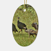 野生のトルコ、カモフラージカラー セラミックオーナメント (左)