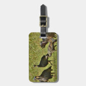 野生のトルコ、カモフラージカラー ラゲッジタグ (正面縦)