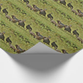 野生のトルコ、カモフラージカラー ラッピングペーパー (角)