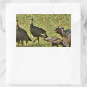 野生のトルコ、カモフラージカラー 長方形シール (バッグ)