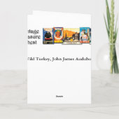 野生のトルコ、ジョン・ジェームズ・オーデュボン カード (裏面)