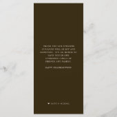 野生のトルコ |感謝祭カスタマイズディナーメニュー メニュー (裏面)