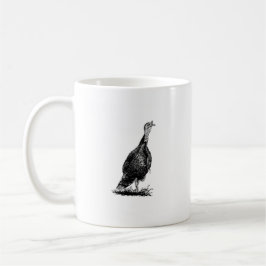 野生のトルコ(線画) コーヒーマグカップ