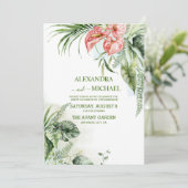 野生のトロピカルパカジュアルメ結婚ス 招待状 (スタンド正面)