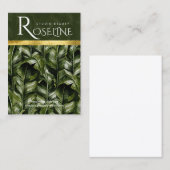 野生のトロピカルパームグリーンロゴイヤリングディスプレイ 名刺 (正面/裏面)