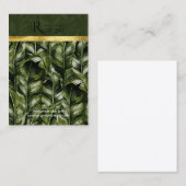 野生のトロピカルパームグリーンロゴイヤリングディスプレイ 名刺 (正面/裏面)