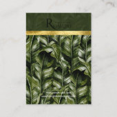 野生のトロピカルパームグリーンロゴイヤリングディスプレイ 名刺 (正面)