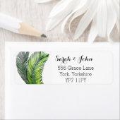 野生のトロピカルパーム葉の緑 ラベル (インサイチュ)