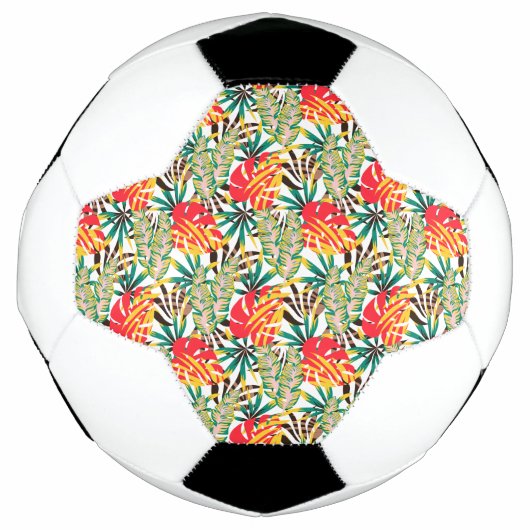 野生のトロピカルパーム葉 サッカーボール (正面)