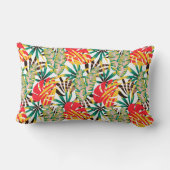 野生のトロピカルパーム葉 ランバークッション (裏面)