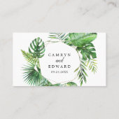 野生のトロピカルパ結婚ーム プレイスカード (裏面)