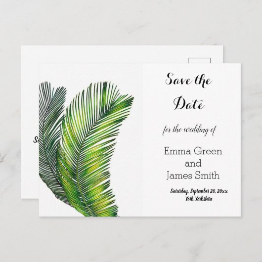 野生のトロピカルパ離れームの緑の日を保存 インビテーションポストカード (正面/裏面)