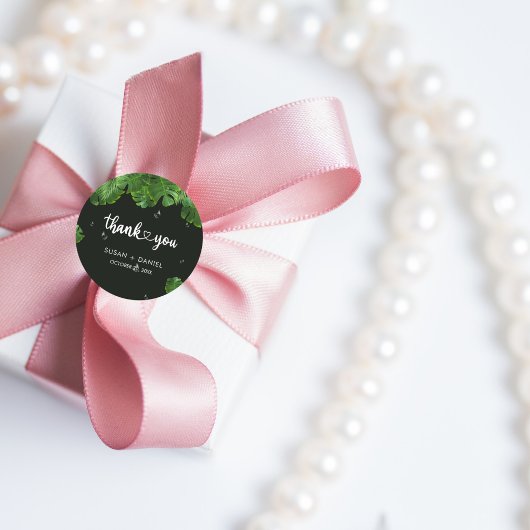 野生のトロピカルラッシュパ葉ームズ結婚サンキュー ラウンドシール