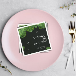 野生のトロピカルラ葉ッシュパームモダン&結婚s スタンダードカクテルナプキン