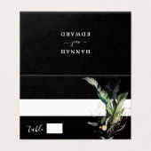 野生のトロピカル結婚な葉の黒い座席表 (外部フラット)