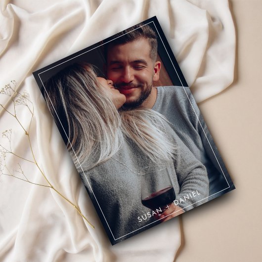 野生のトロピカル葉パームのモダン写真と結婚写真 セーブザデート