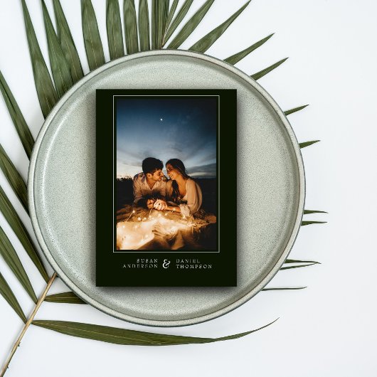 野生のトロピ離れカル&シモダンックの結婚写真 招待状