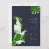 野生のトロピ離れカル&シモダンックの結婚写真 招待状 (正面)