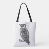 野生のトーテムの動物のフクロウの落書き2 トートバッグ (裏面)