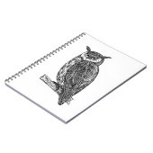 野生のトーテムの動物のフクロウの落書き ノートブック (左側)