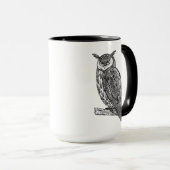 野生のトーテムの動物のフクロウの落書き マグカップ (正面右)